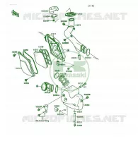 FILTRE &Agrave; AIR pour Kawasaki KSF250 1991