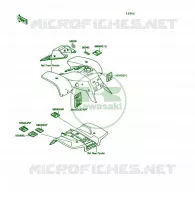 LABEL pour Kawasaki KSF250 1991