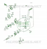 MECANISME DE KICK pour Kawasaki KSF250 1991