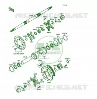 MOYEU ARRIERE pour Kawasaki KSF250 1991