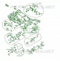 PIECE DE CADRE pour Kawasaki KSF250 1991