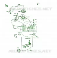 RESERVOIR CARBURANT pour Kawasaki KSF250 1991