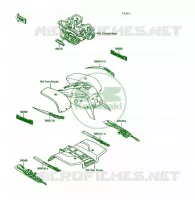 STICKER pour Kawasaki KSF250 1991
