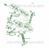 SUSPENSION pour Kawasaki KSF250 1991