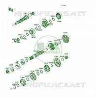 TRANSMISSION pour Kawasaki KSF250 1991