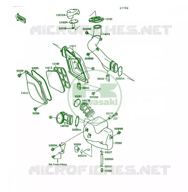 FILTRE &Agrave; AIR Kawasaki QUAD 250 1992 KSF250  KSF250-A6