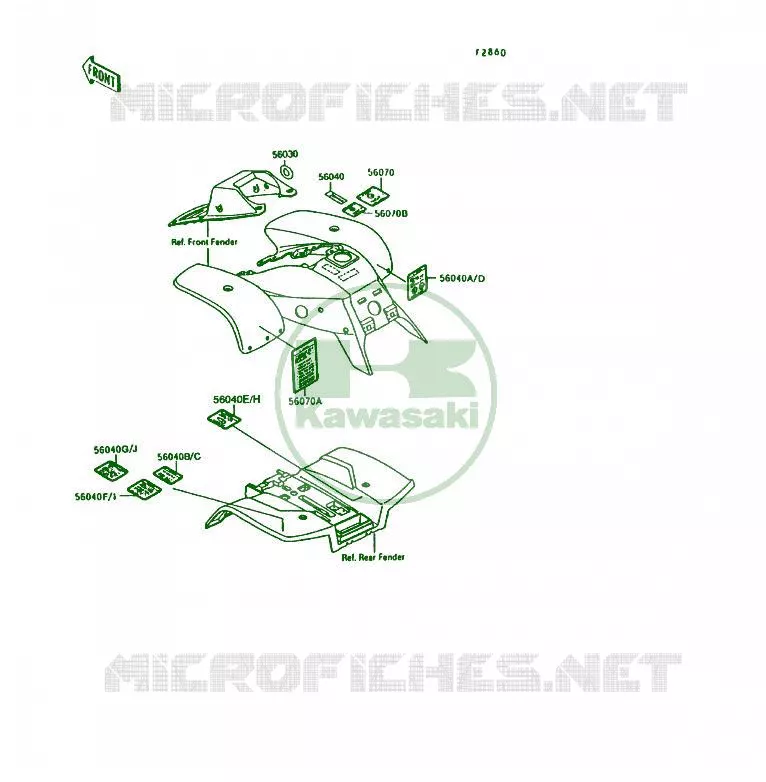 LABEL Kawasaki QUAD 250 1995 KSF250  KSF250-A9