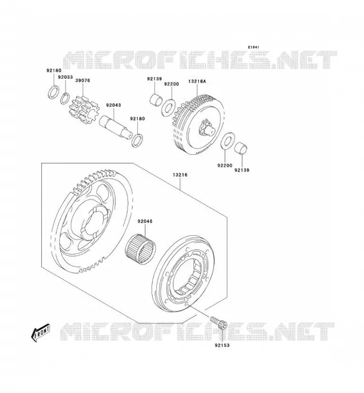 CLOCHE DEMARREUR Kawasaki QUAD 400 2004 KFX400  KSF400-A2