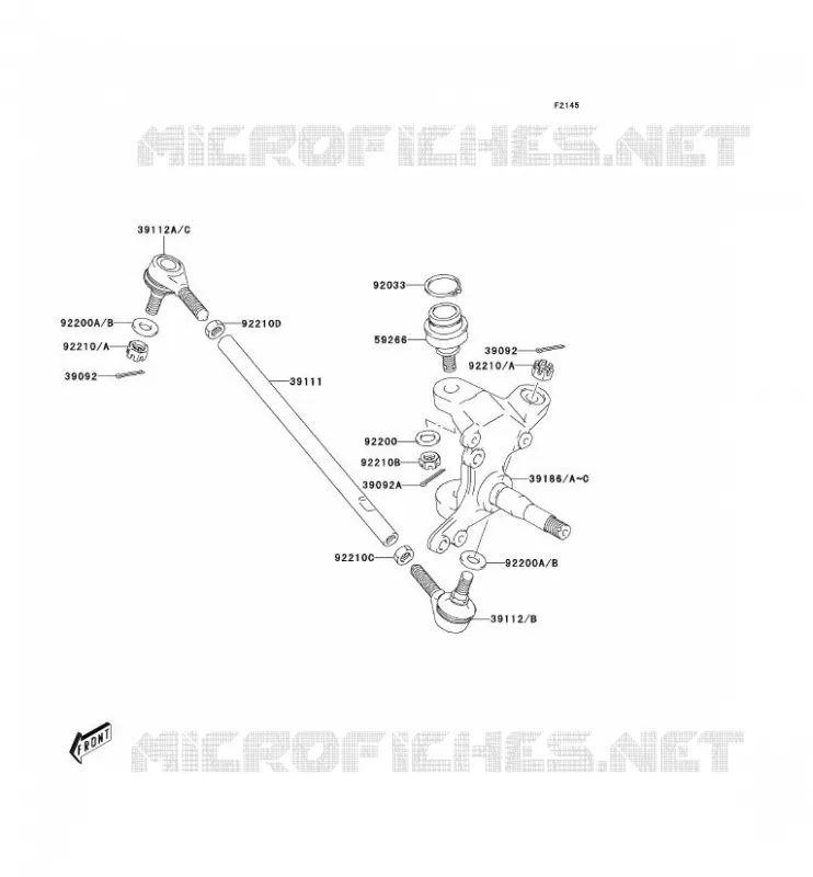 BRAS ARTICULE Kawasaki QUAD 400 2004 KFX400  KSF400-A2