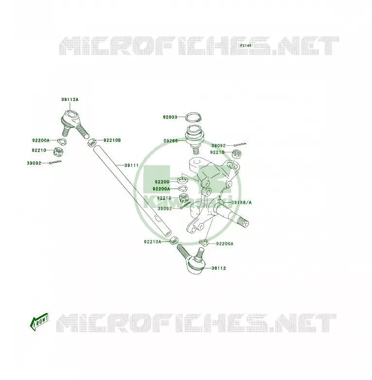 BRAS ARTICULE Kawasaki QUAD 400 2006 KFX400  KSF400A6F