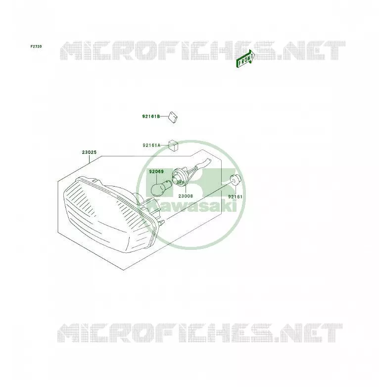 FEUX ARRI&Egrave;RE(S)(US) Kawasaki QUAD 400 2006 KFX400  KSF400A6F