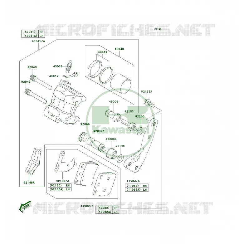 FREIN AVANT Kawasaki QUAD 400 2006 KFX400  KSF400A6F