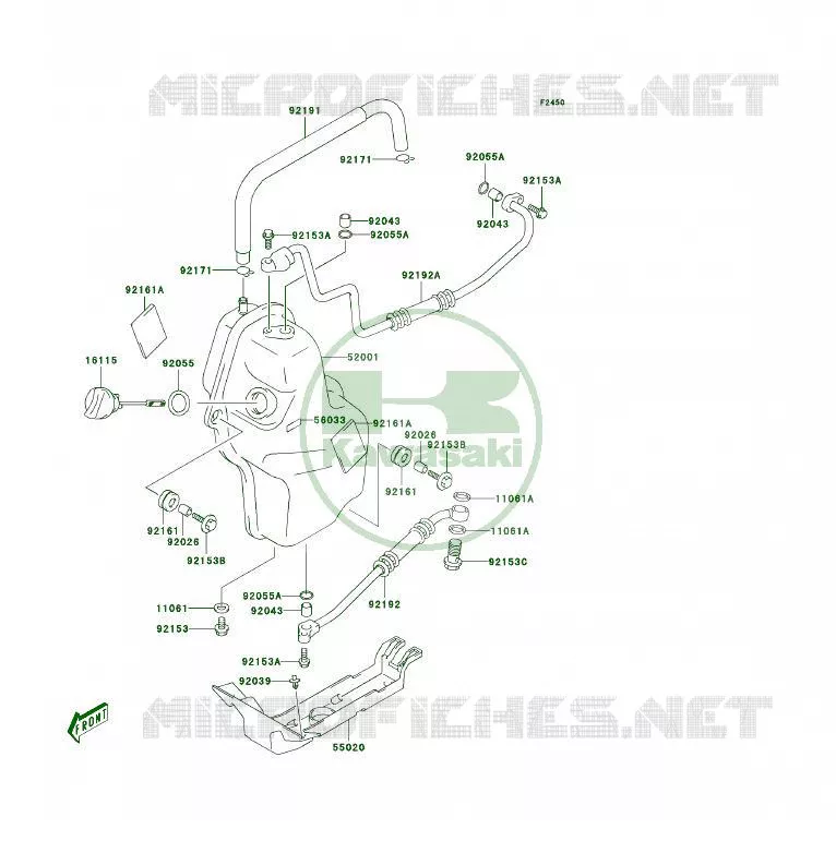 R&Eacute;SERVOIR D'HUILE Kawasaki QUAD 400 2006 KFX400  KSF400A6F