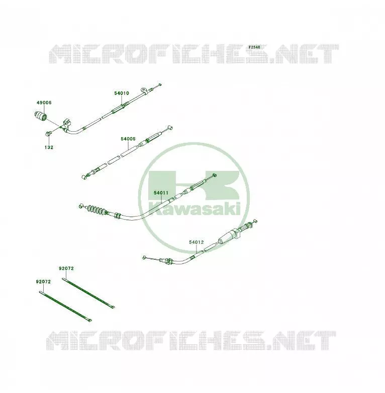 CABLES Kawasaki QUAD 450 2008 KFX450R  KSF450B8F
