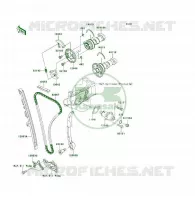 ARBRE A CAME/TENDEUR pour Kawasaki KFX450R 2008