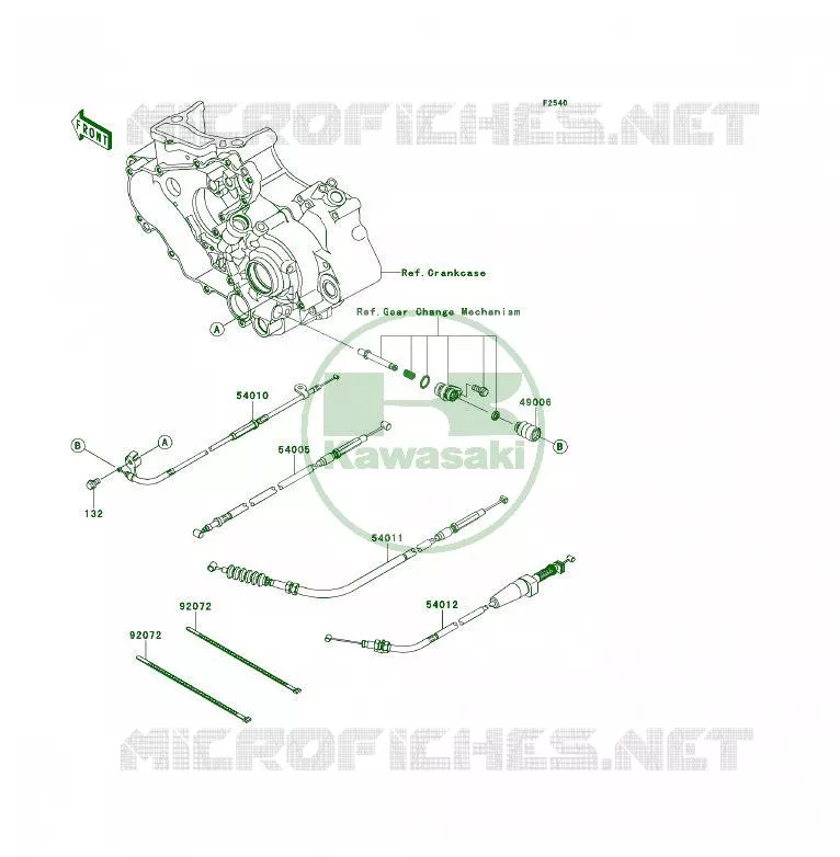 CABLES Kawasaki QUAD 450 2008 KFX450R  KSF450B8F