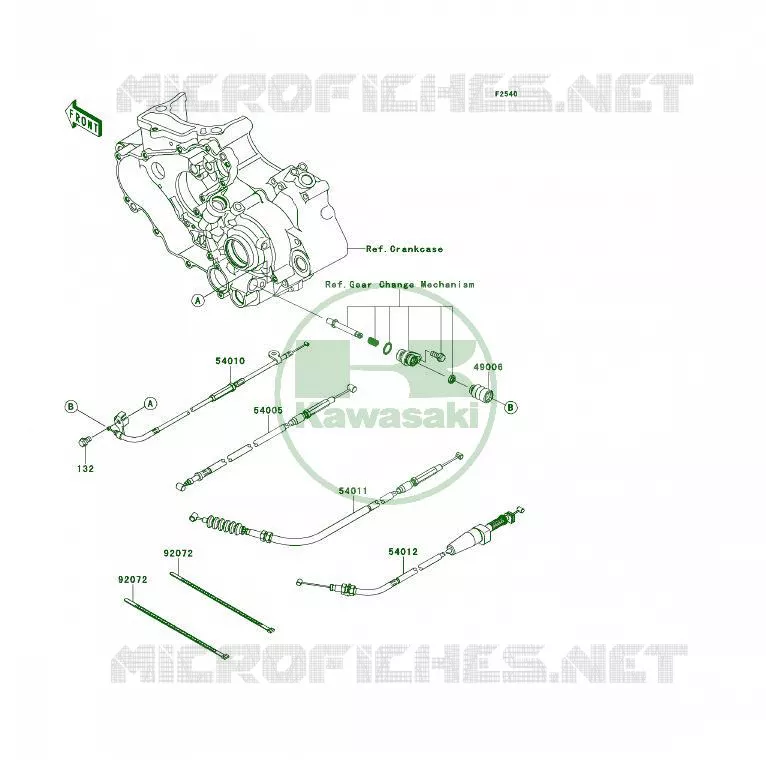 CABLES Kawasaki QUAD 450 2008 KFX450R  KSF450B8FA