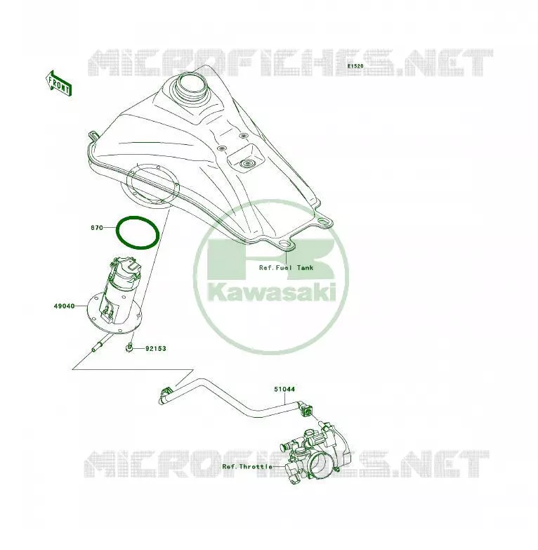 POMPE A ESSENCE Kawasaki QUAD 450 2008 KFX450R  KSF450B8FA