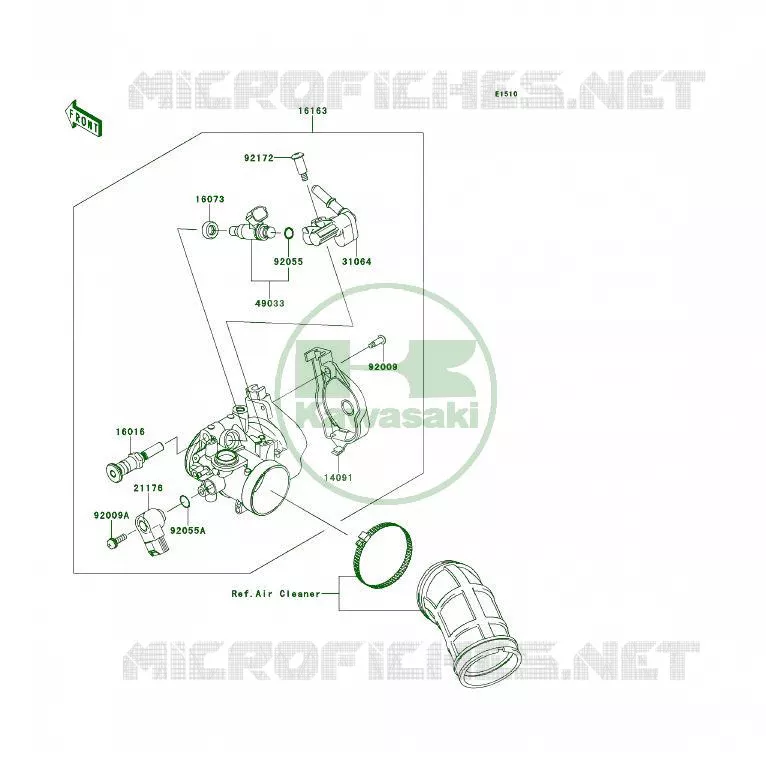 CARBU Kawasaki QUAD 450 2009 KFX450R  KSF450B9F