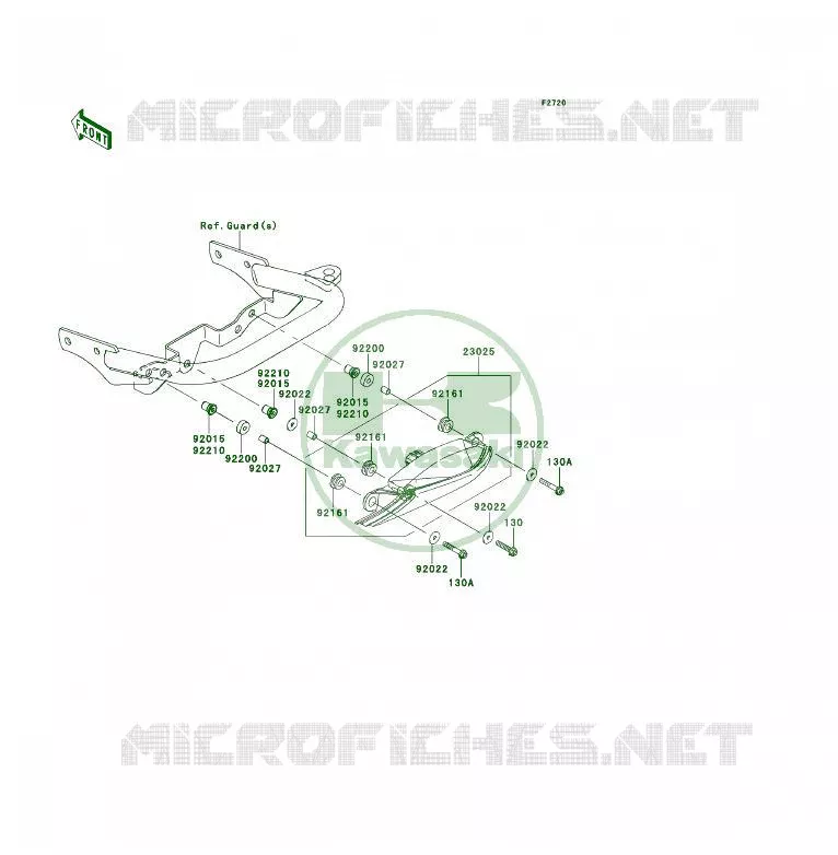FEUX ARRI&Egrave;RE(S) Kawasaki QUAD 450 2009 KFX450R  KSF450B9F