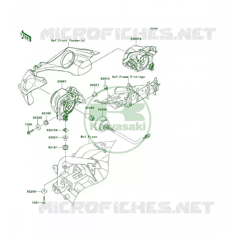 OPTIQUE(S) Kawasaki QUAD 450 2009 KFX450R  KSF450B9F