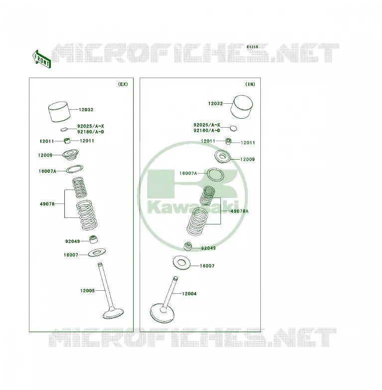 SOUPAPE Kawasaki QUAD 450 2009 KFX450R  KSF450B9FB