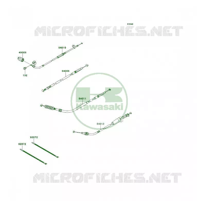 CABLES Kawasaki QUAD 450 2010 KFX450R  KSF450BAF