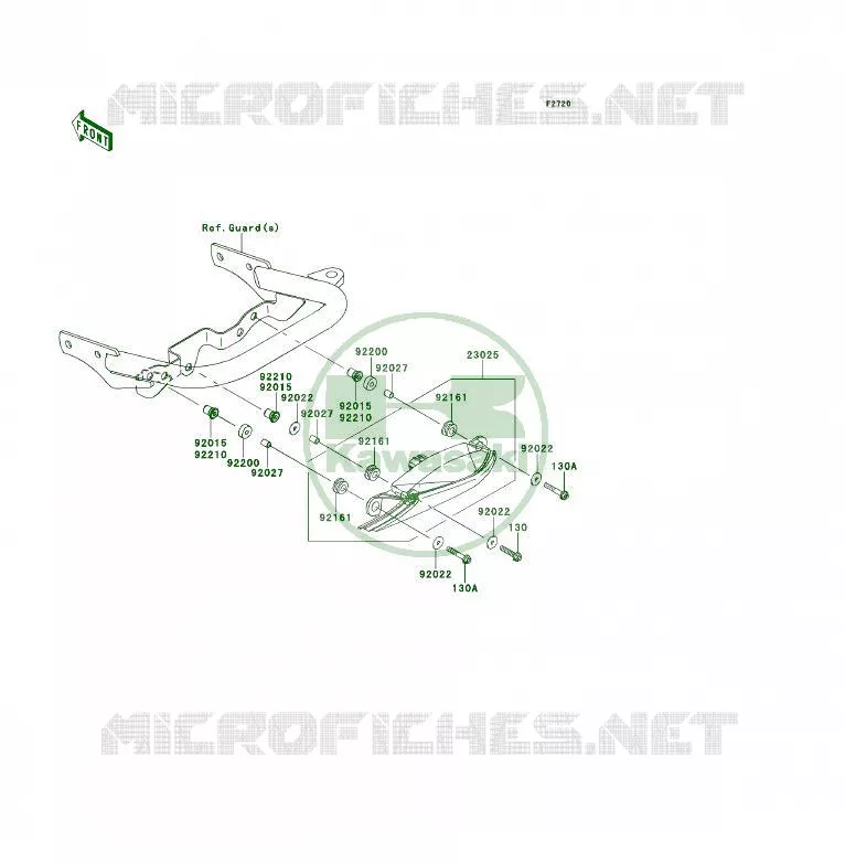 FEUX ARRI&Egrave;RE(S) Kawasaki QUAD 450 2010 KFX450R  KSF450BAF