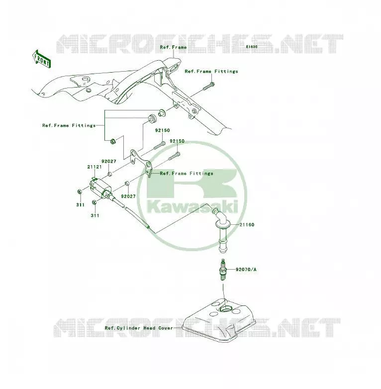 SYSTEME D&acute;ALLUMAGE Kawasaki QUAD 450 2010 KFX450R  KSF450BAF