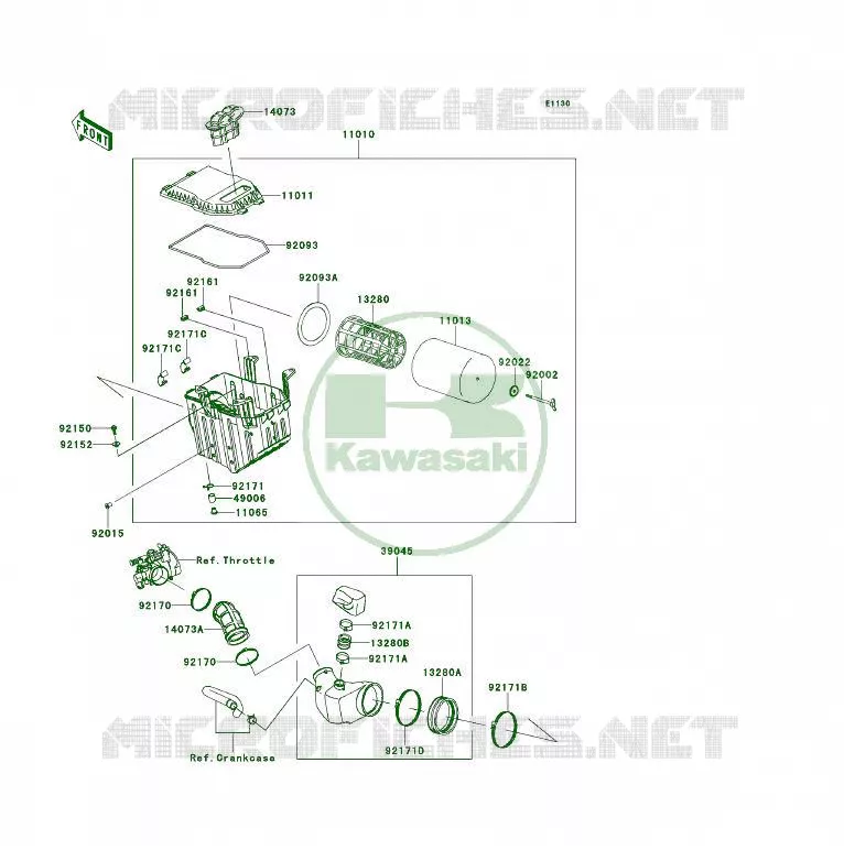 FILTRE A AIR Kawasaki QUAD 450 2010 KFX450R  KSF450BAF