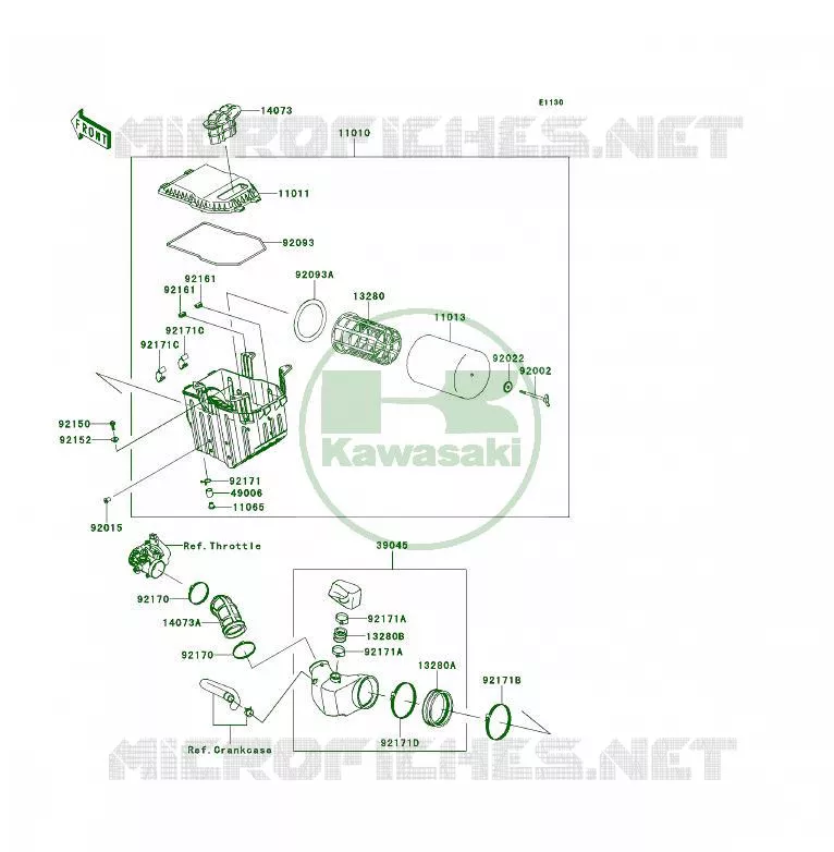 FILTRE A AIR Kawasaki QUAD 450 2012 KFX450R  KSF450BCS
