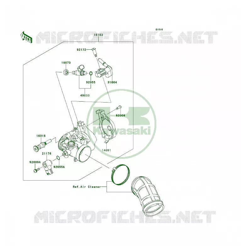 CARBU Kawasaki QUAD 450 2013 KFX450R  KSF450BDF