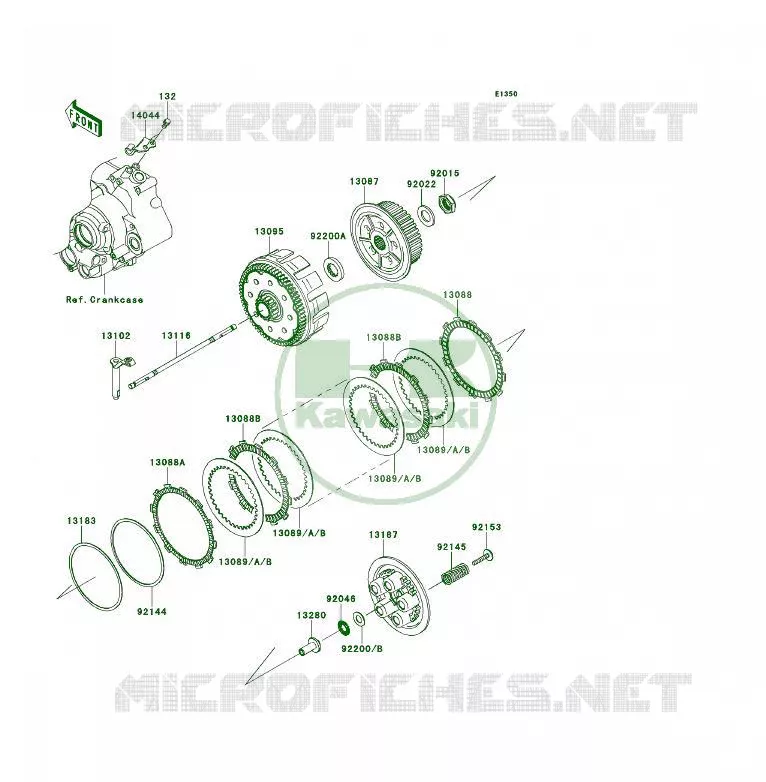 EMBRAYAGE Kawasaki QUAD 450 2013 KFX450R  KSF450BDF