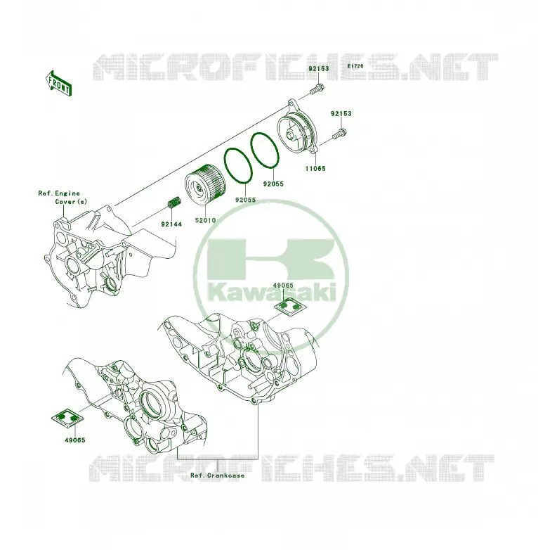 FILTRE &Agrave; HUILE Kawasaki QUAD 450 2013 KFX450R  KSF450BDF