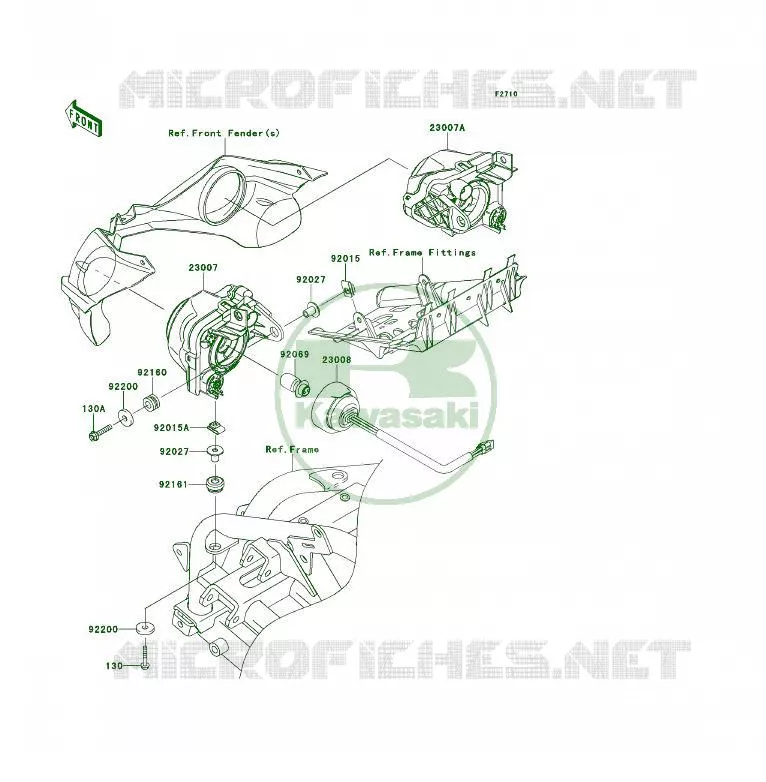 OPTIQUE(S) Kawasaki QUAD 450 2013 KFX450R  KSF450BDF