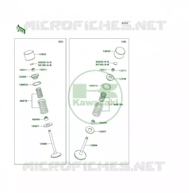 SOUPAPE Kawasaki QUAD 450 2013 KFX450R  KSF450BDF
