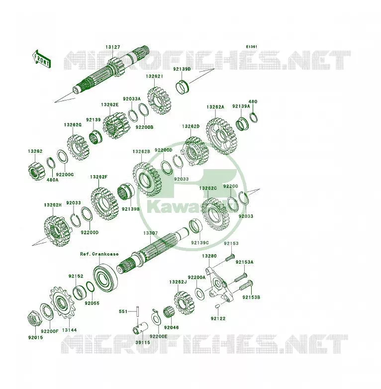 TRANSMISSION Kawasaki QUAD 450 2013 KFX450R  KSF450BDF