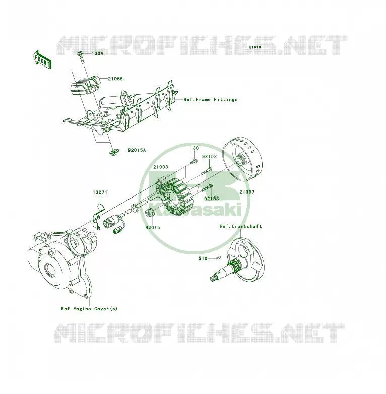 G&Eacute;N&Eacute;RATEUR Kawasaki QUAD 450 2013 KFX450R  KSF450BDF
