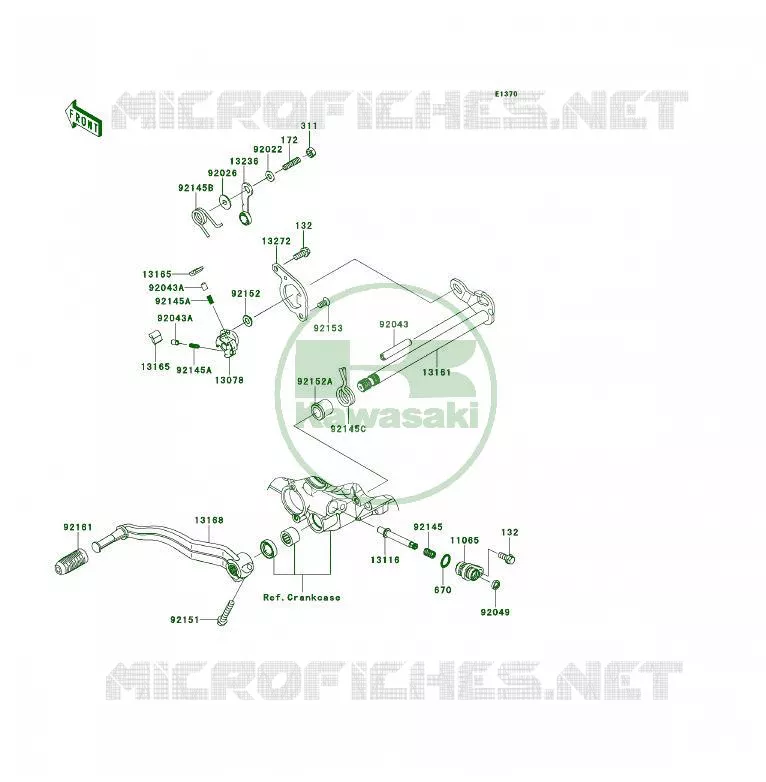 SELECTEUR Kawasaki QUAD 450 2013 KFX450R  KSF450BDF