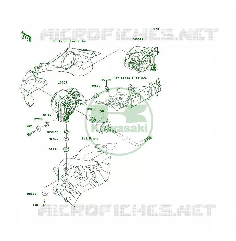 OPTIQUE(S) Kawasaki QUAD 450 2014 KFX450R  KSF450BEF