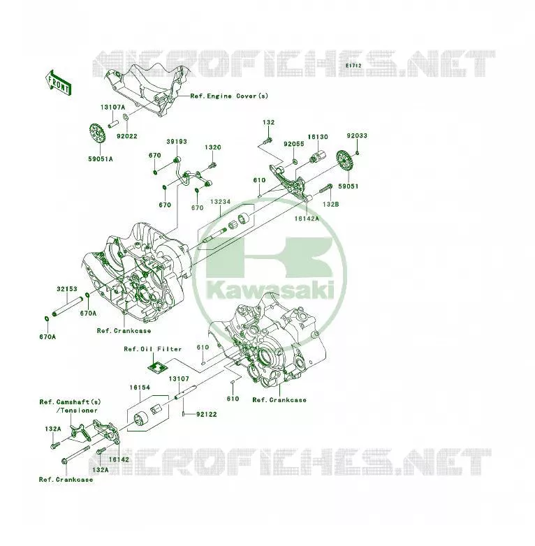 POMPE A HUILE Kawasaki QUAD 450 2014 KFX450R  KSF450BEF