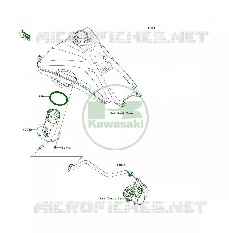 POMPE A ESSENCE Kawasaki QUAD 450 2014 KFX450R  KSF450BEF