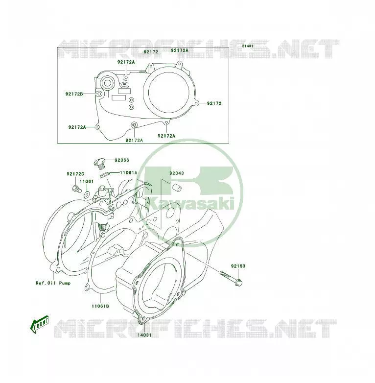 COUVERCLES MOTEUR Kawasaki QUAD 50 2003 KFX50  KSF50-A1