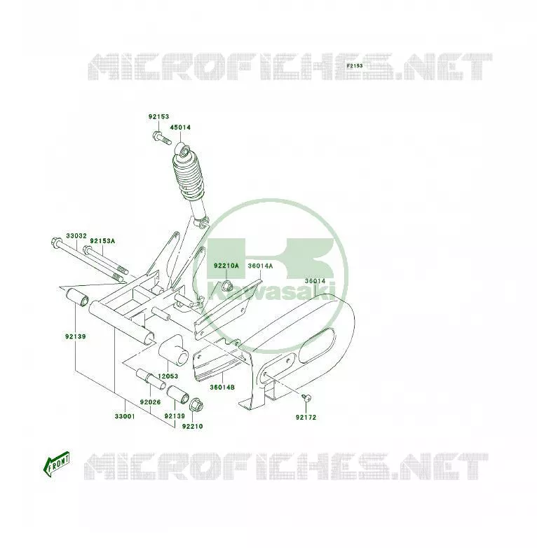 SUSPENSION ARRI&Egrave;RE Kawasaki QUAD 50 2003 KFX50  KSF50-A1