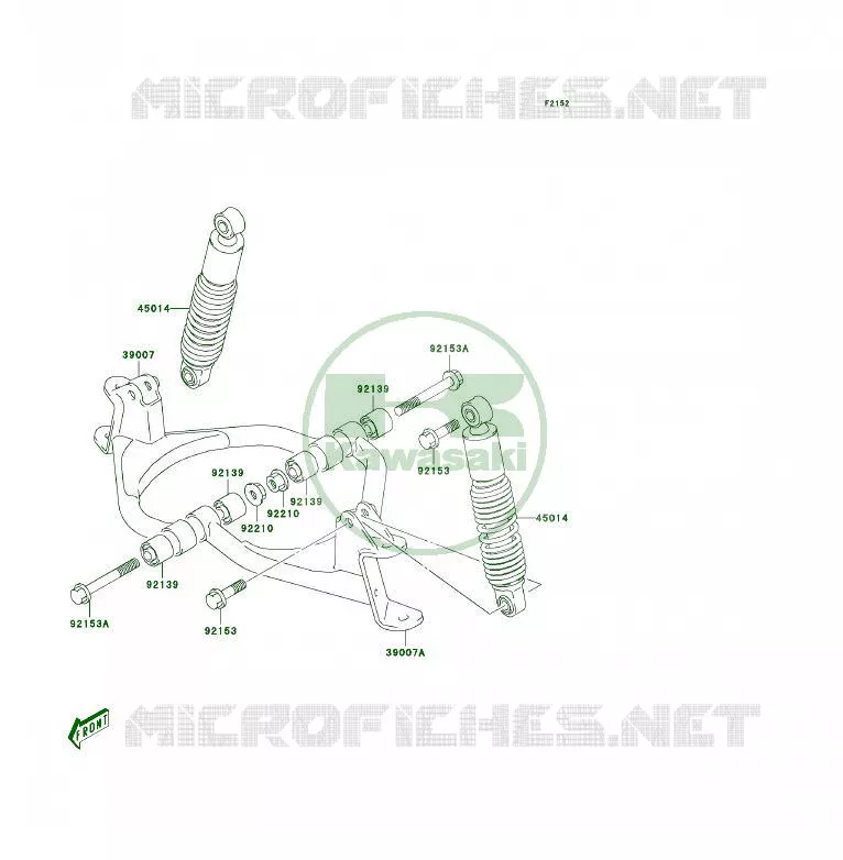 AMORTISSEUR AVANT Kawasaki QUAD 50 2004 KFX50  KSF50-A2