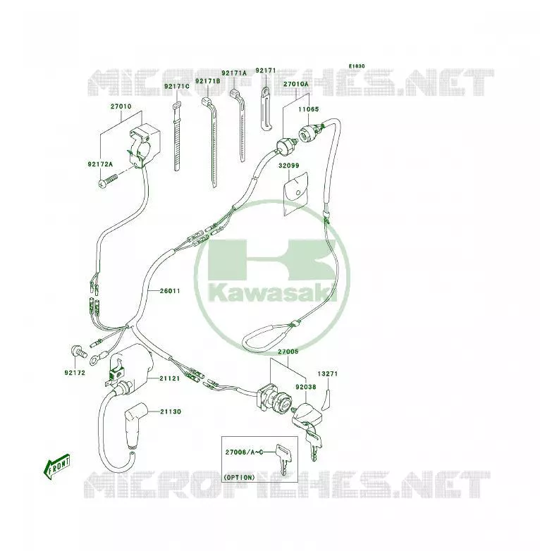 SYSTEME D&acute;ALLUMAGE Kawasaki QUAD 50 2004 KFX50  KSF50-A2
