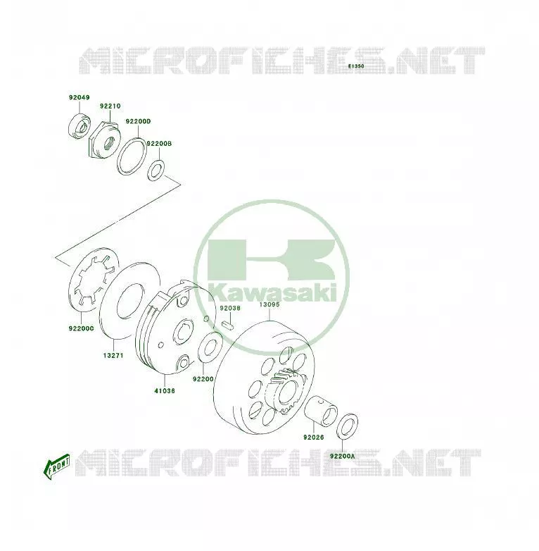 EMBRAYAGE Kawasaki QUAD 50 2005 KFX50  KSF50-A3