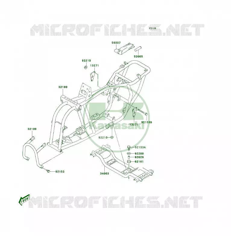 CH&Acirc;SSIS Kawasaki QUAD 50 2005 KFX50  KSF50-A3