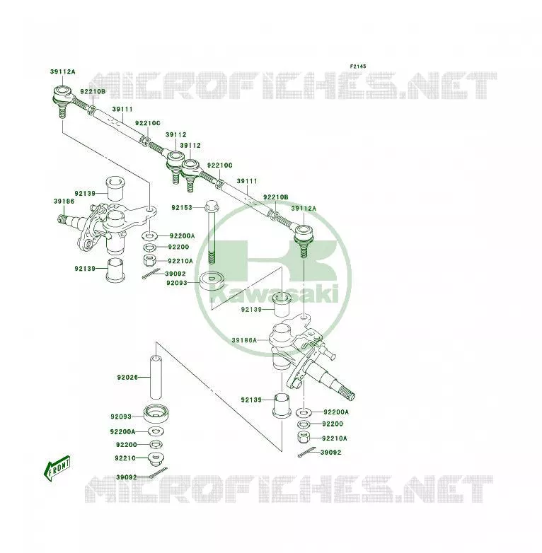 BRAS ARTICULE Kawasaki QUAD 50 2006 KFX50  KSF50A6F