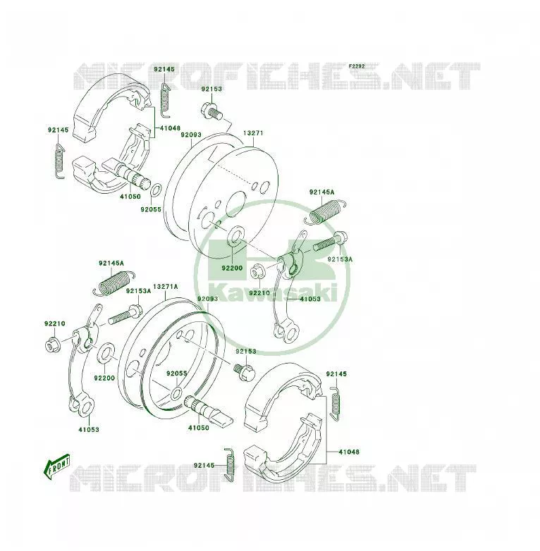 FREIN AVANT Kawasaki QUAD 50 2006 KFX50  KSF50A6F